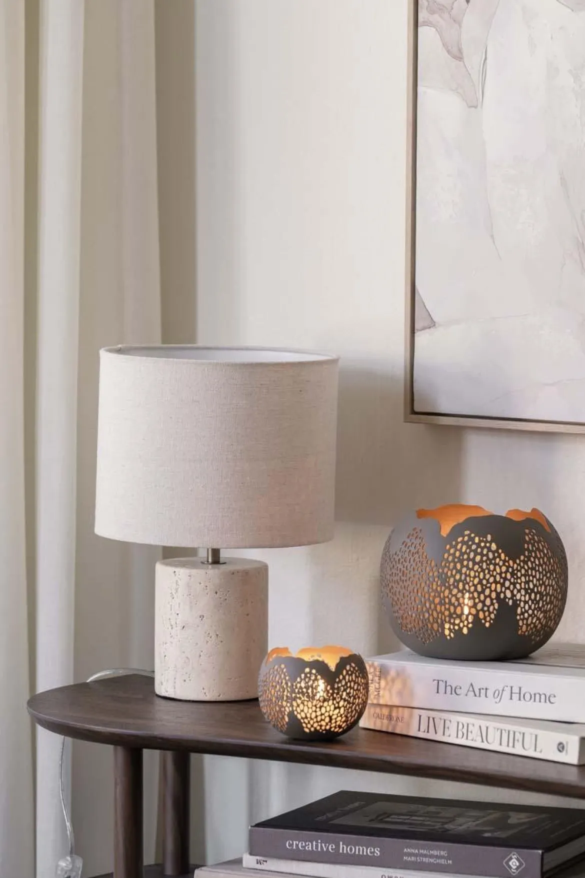 Bordlampe Travertine 35 cm