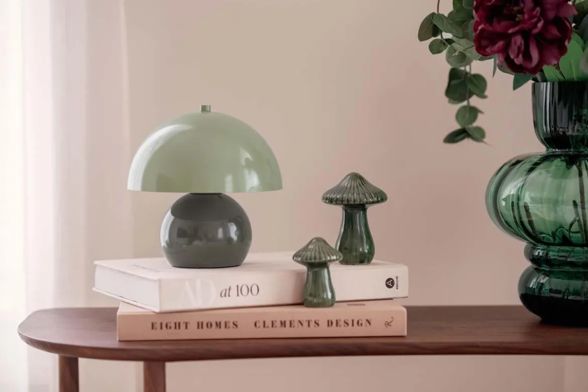 Bordlampe Valencia 24 cm grønn