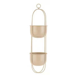 Hengepotte dobbel 58 cm beige