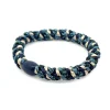 Hårstrikk, navy, blue, sand