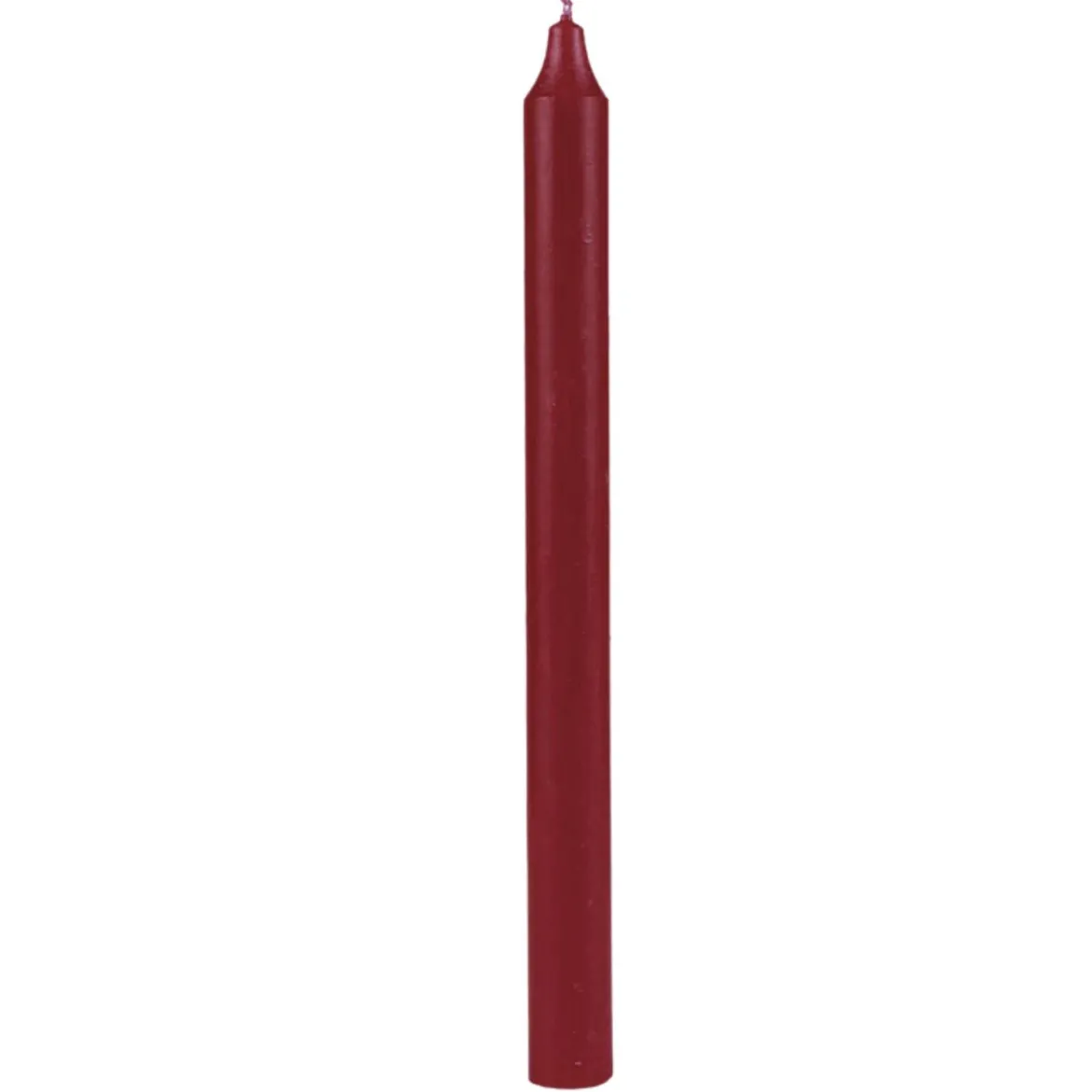 Kronelys 27cm Mørkerød
