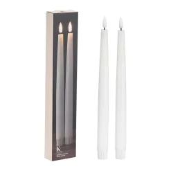 Kronelys LED 2 pk 26,5cm hvit