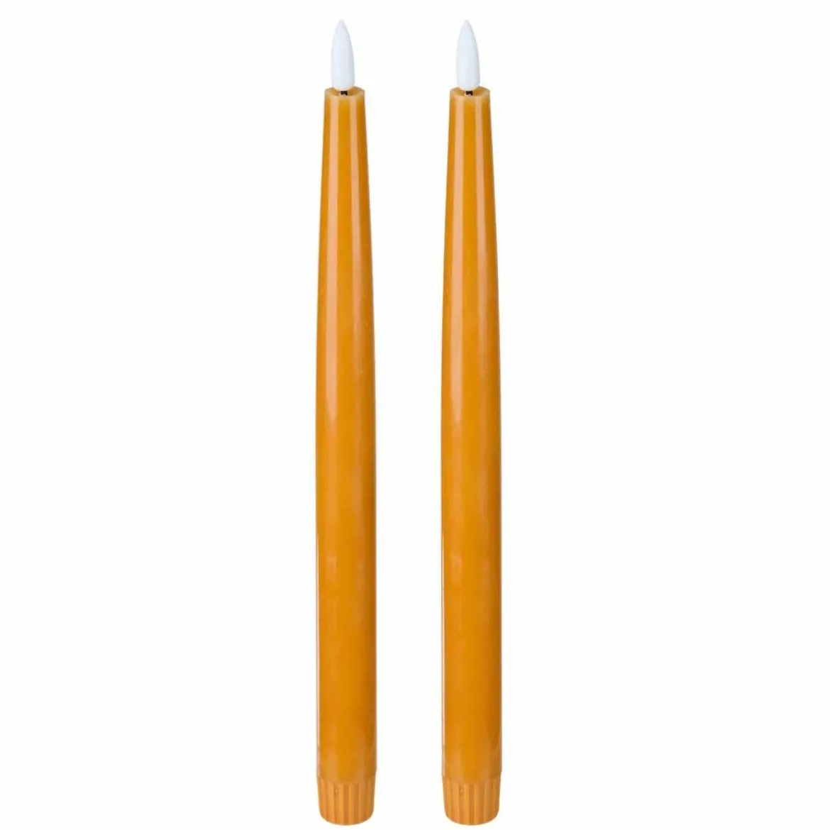 Kronelys LED 2 pk 26,5 cm oker