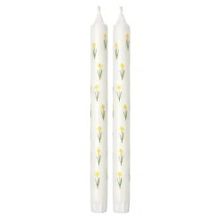 Kronelys Lilje 25cm 2-pk
