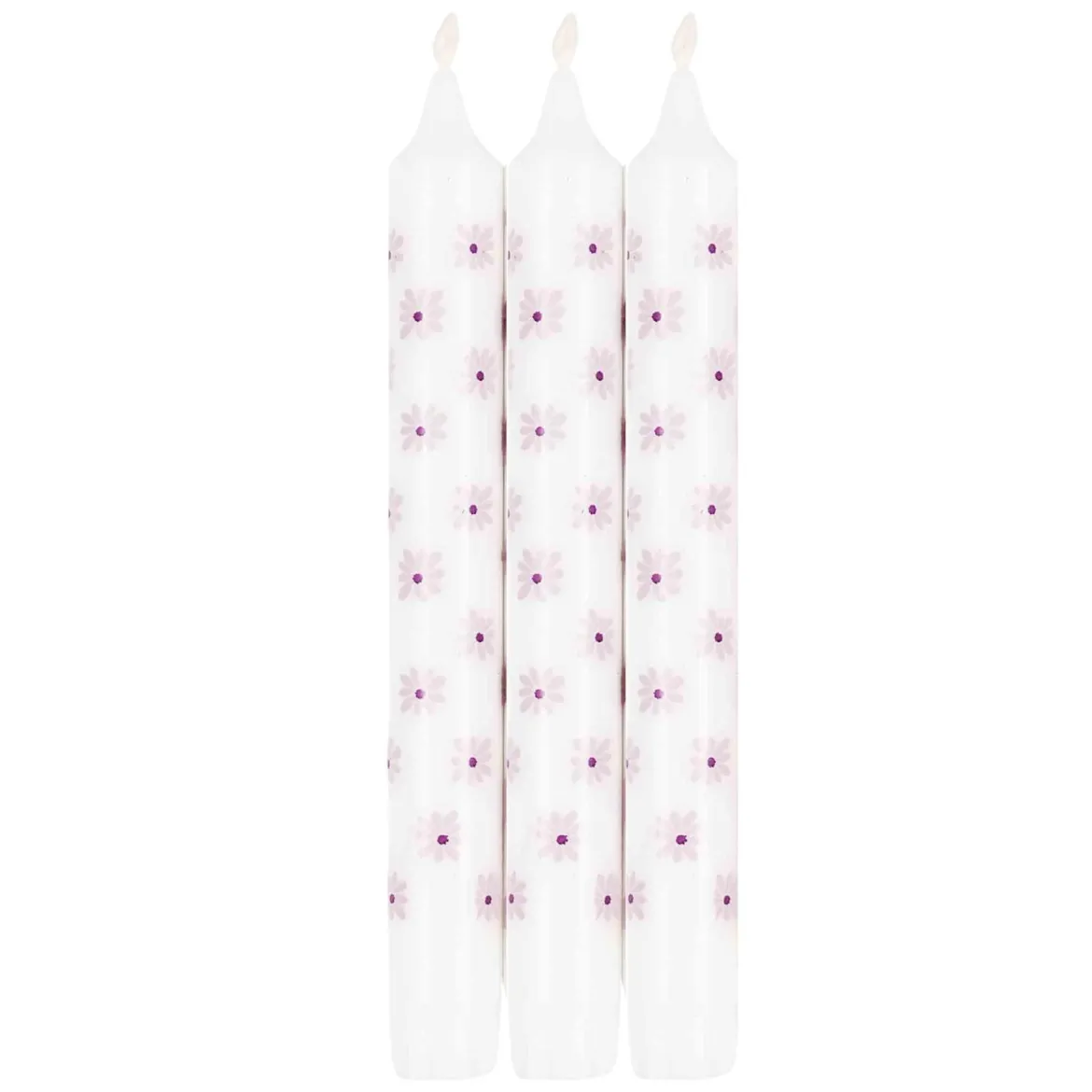 Kronelys sommerblomst 100% stearin 3 pk