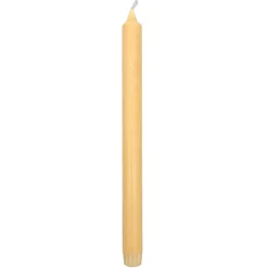 Kronelys 100% stearin 27,5 cm gul