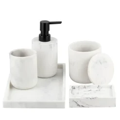 Krukke m/lokk Marmor