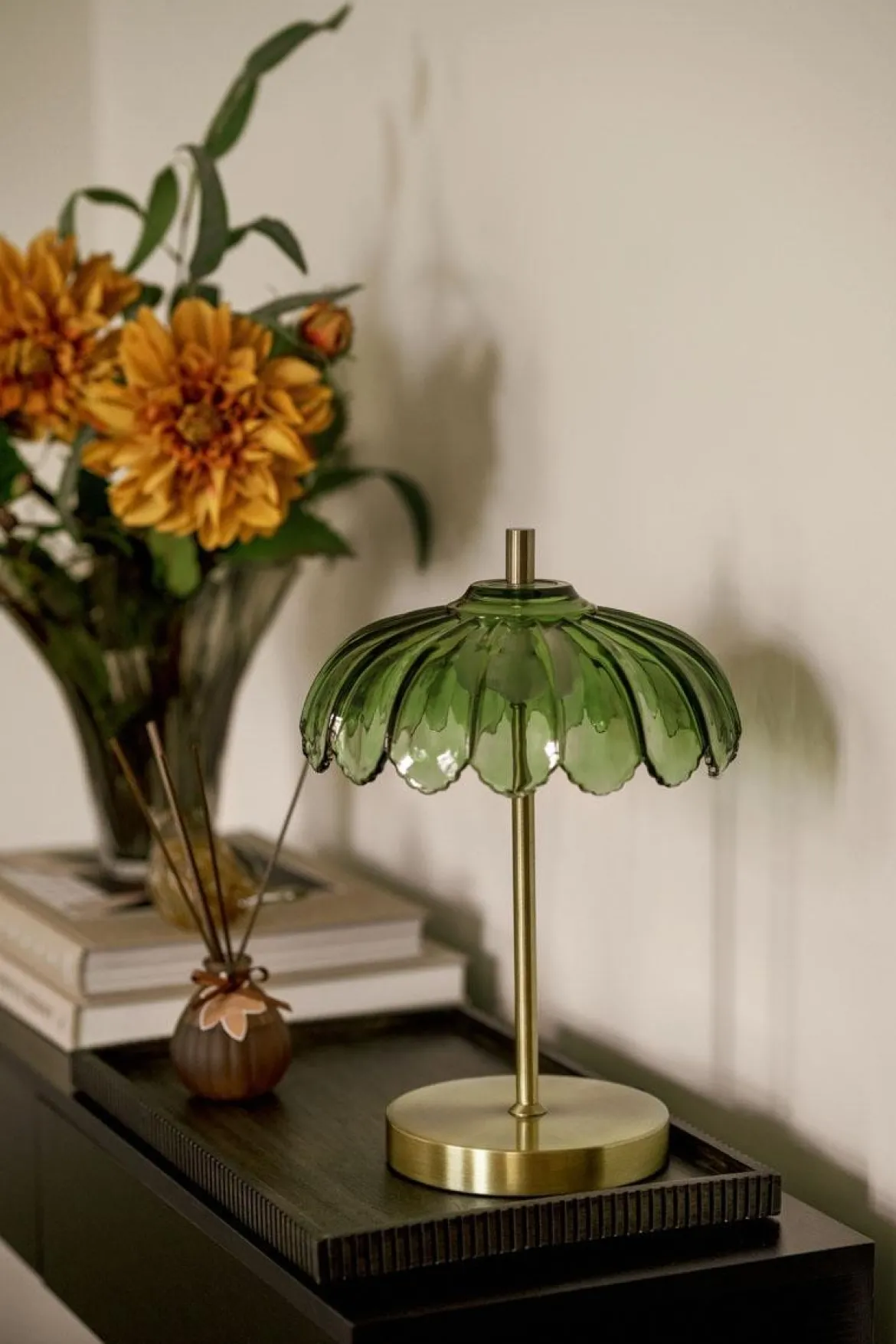 Lampe Heritage 36,5 cm grønn