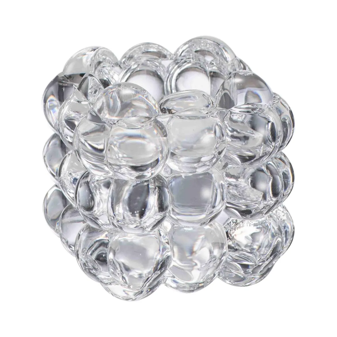 Lysestake kombi Bubbles 6,5cm klar