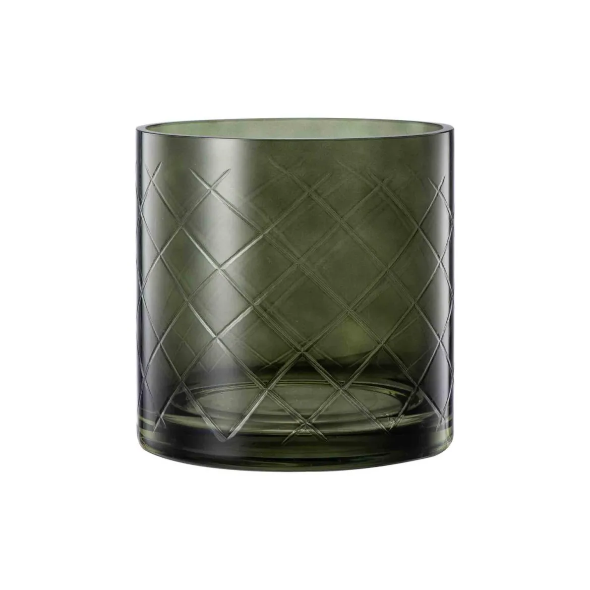 Lyslykt Billie rutet 12cm grønn