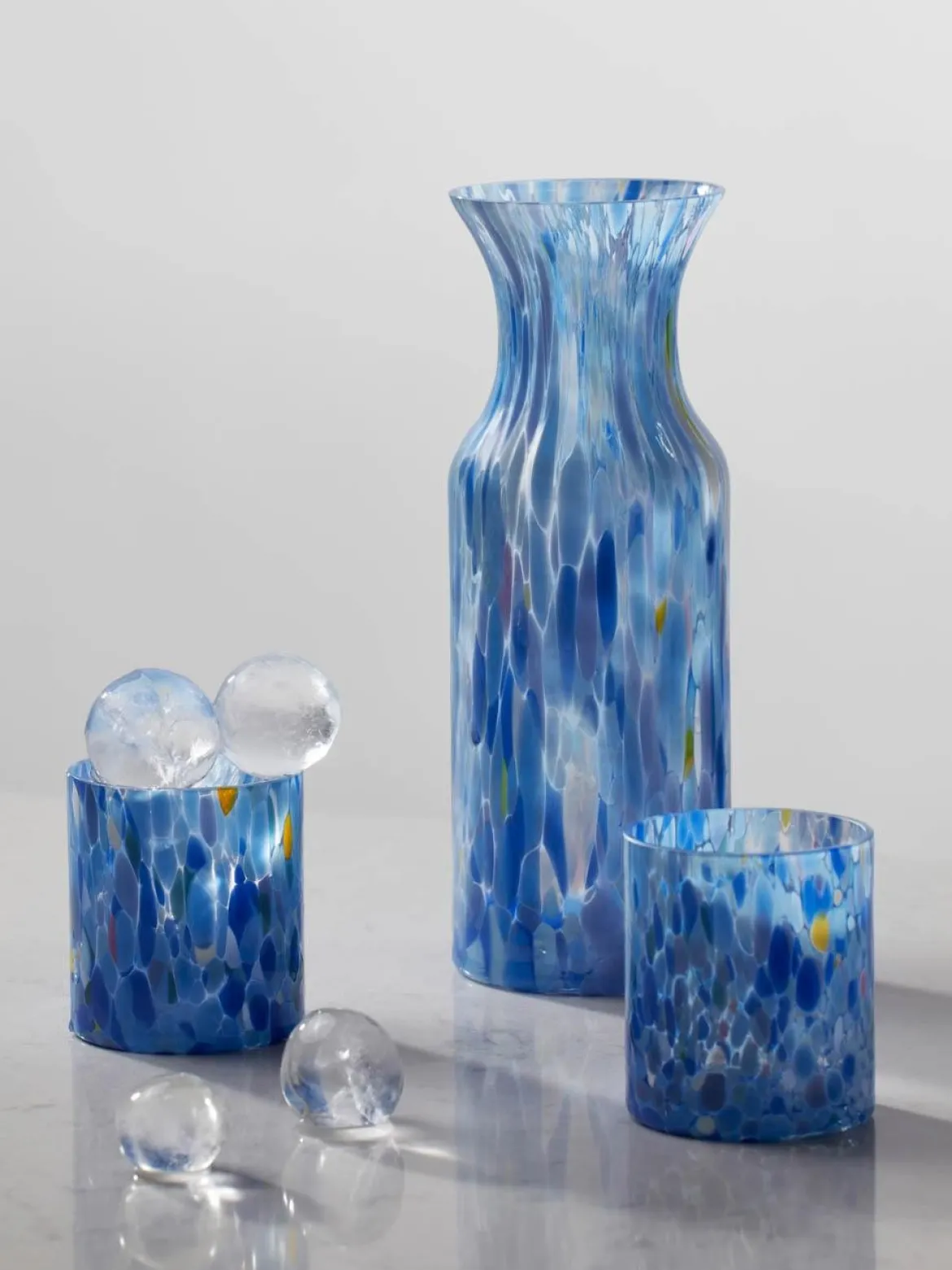 Magnor - Swirl karaffel/vase blå