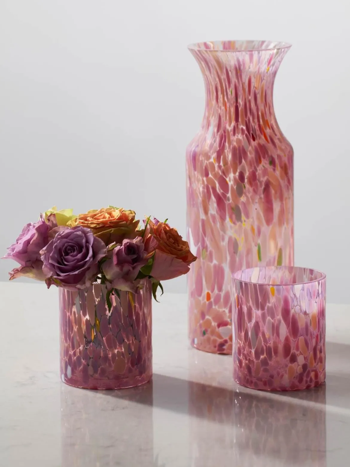 Magnor - Swirl karaffel/vase, rosa