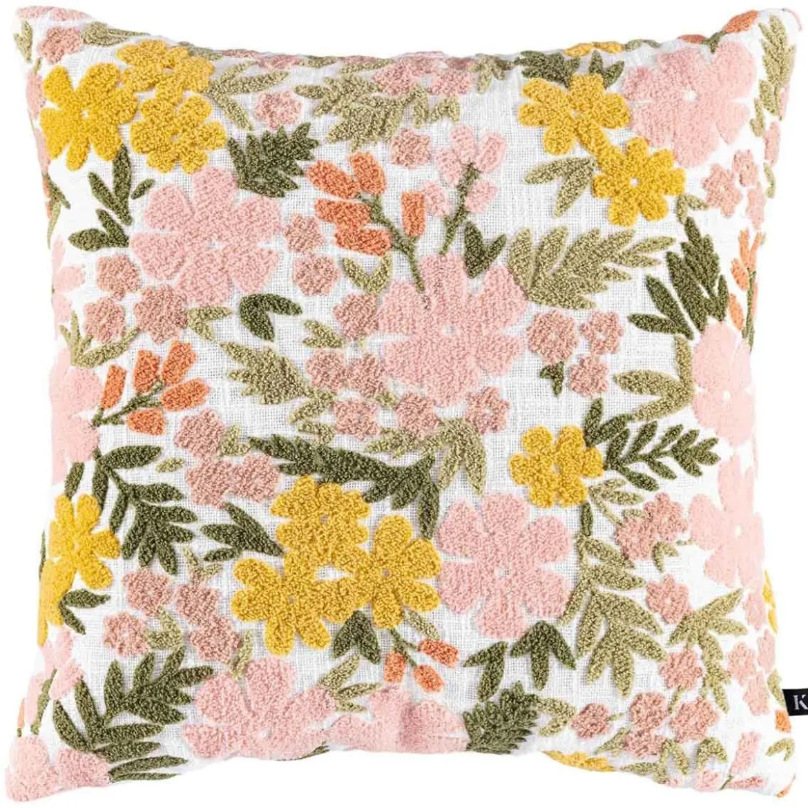 Putetrekk Blomsterdrøm broderi 48x48cm