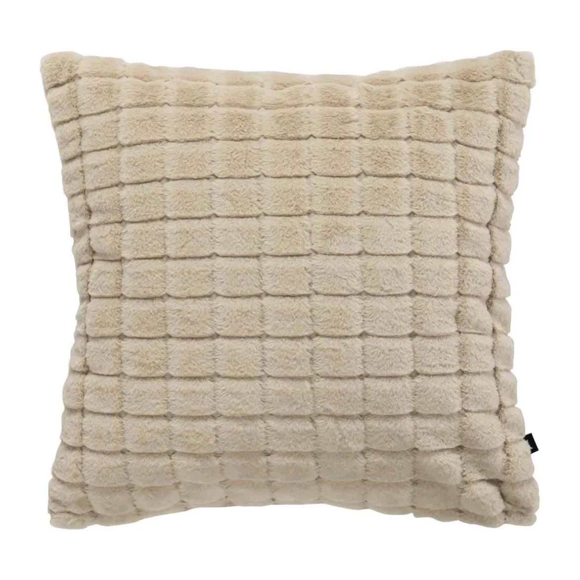 Putetrekk Faux fur ruter 48x48cm