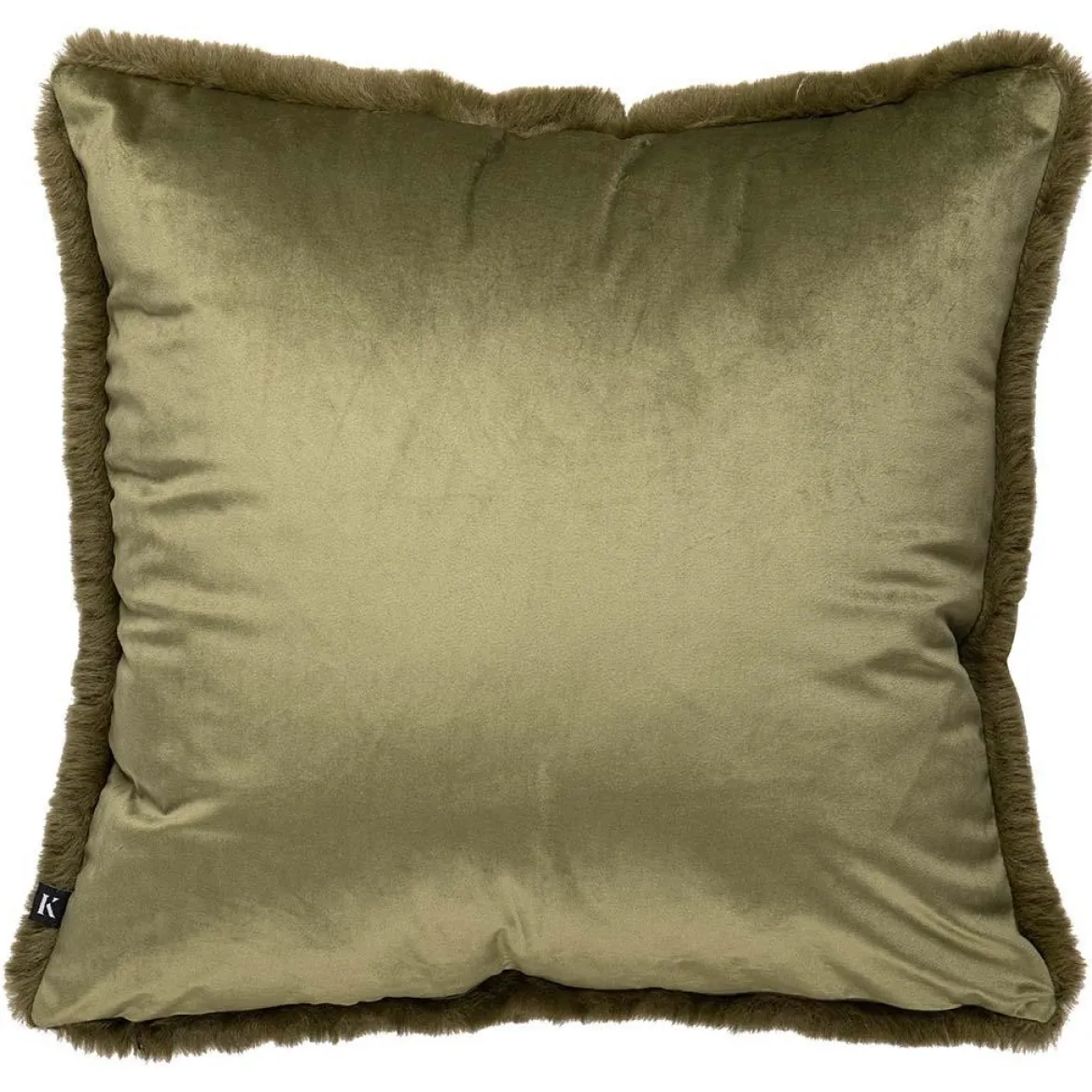 Putetrekk Faux fur 48x48cm, grønn