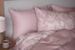 Sengesett Adele Sateng, 140x220 cm, rosa