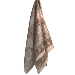 Skjerf Paisley 70x70 cm beige