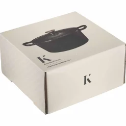 Støpejernsgryte 3,8 L brun