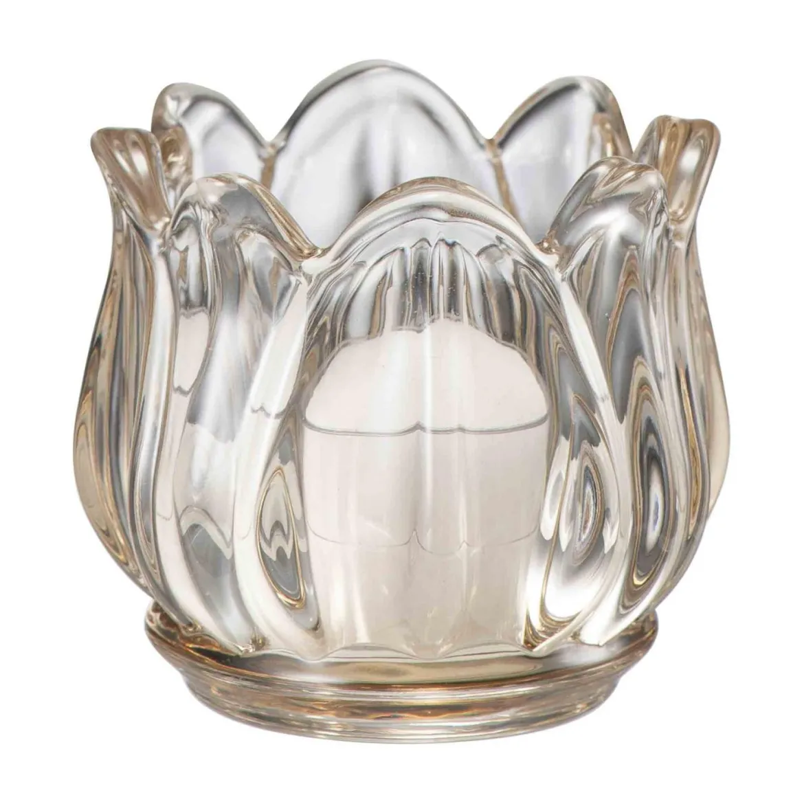 Telysholder Flora 5,5 cm brun