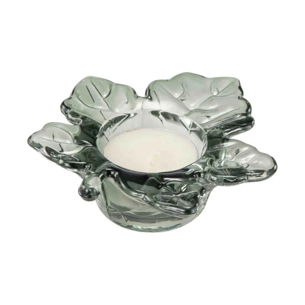 Telysholder Lønneblad 10cm Grønn