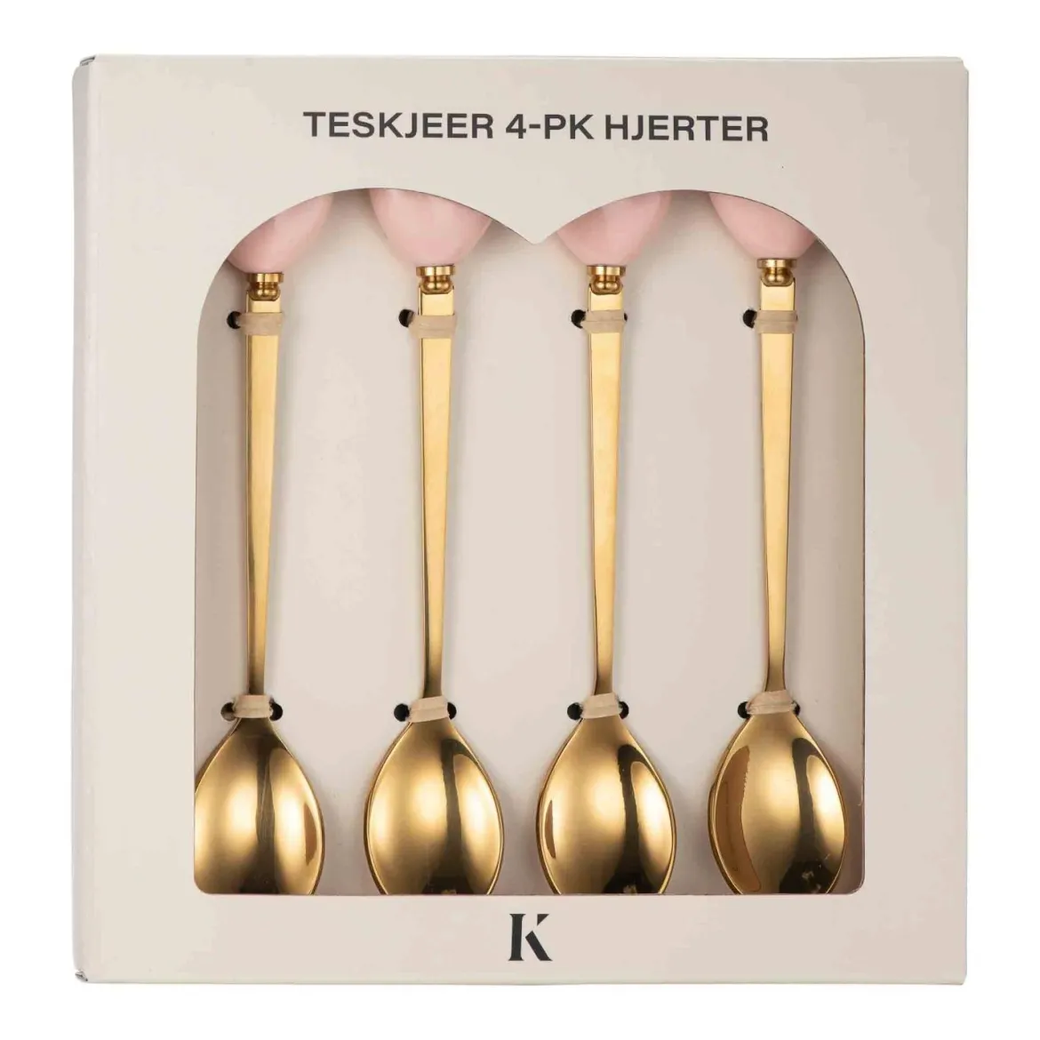Teskjeer 4 pk hjerter