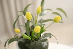 Tulipan 5 stk H 39 cm gul